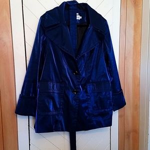 Iridescent cobalt coat